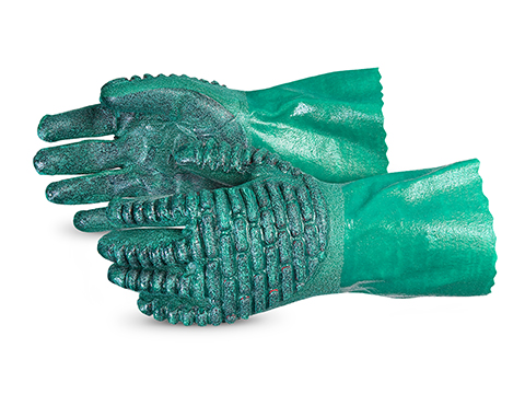 #NT230VSB Superior Glove® Chemstop™ Nitrile Gloves w/ Ceramic-Powder Grip & Chloroprene Backs