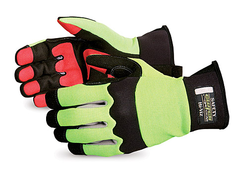 Superior Glove® #MXHV Clutch Gear® High-viz Mechanics Oilfield Glove