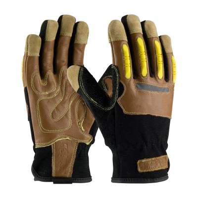 120-4100 PIP® Maximum Safety® Journeyman KV Workman's Anti-Impact Leather Drivers Gloves
