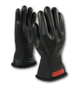 150-0-11 PIP®  11` Novax® Electrical Safety Class 0 Black Rubber Insulating Work Gloves
