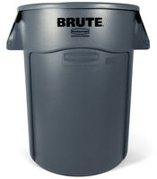 Rubbermaid® Vented Round Brute® Container- Gray