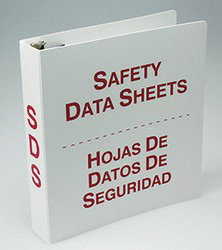 Accuform Signs® Bilingual Safety Data Sheets Binder (English/Spanish) 