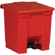6143 Rubbermaid Commercial® Red Step-On Medical Waste Receptacle - 8 Gal 