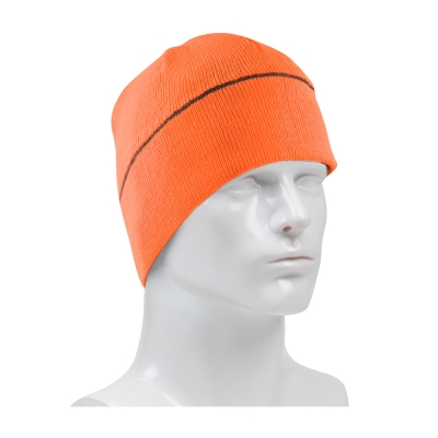 PIP® Hi-Vis Orange Winter Beannie Caps w/ Reflective Stripe