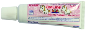 #43109 Oraline 0.85-oz  Kids Flavored ADA Accepted Fluoride Bubblegum Toothgel - 144 count