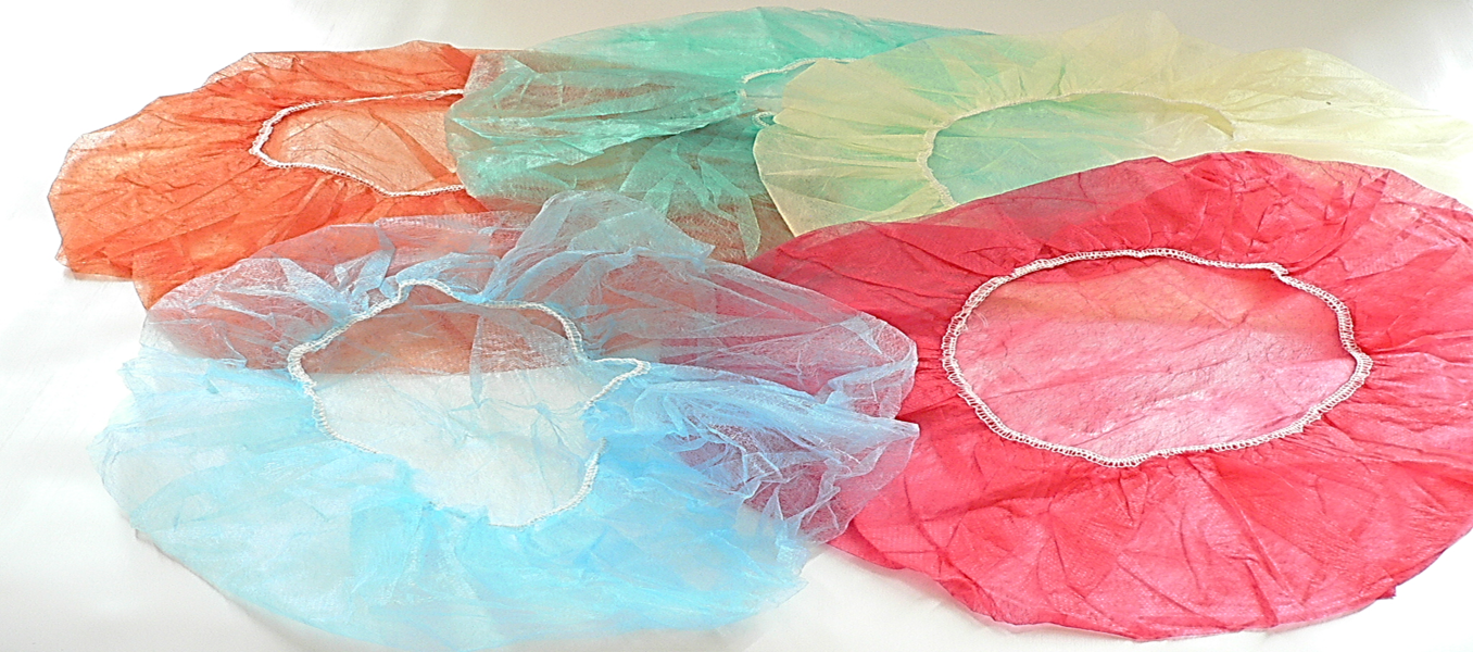 Colored Disposable Bouffant Hair Caps 