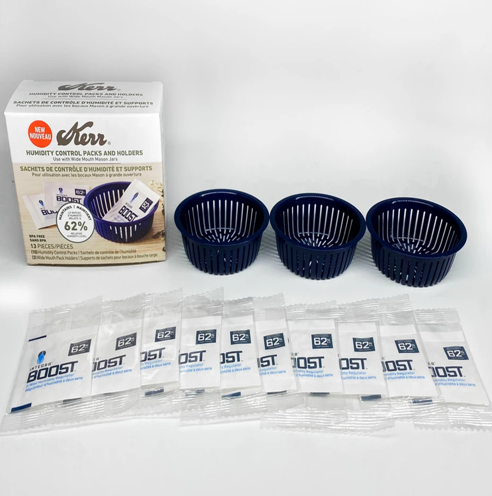 Desiccare Integra BOOST® 2-way humidity control replacement packs and Kerr holders