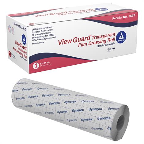 Dynarex® 8` x 11yds View Guard Transparent Dressing Roll #3637 