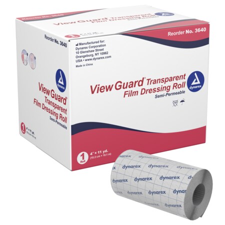 Dynarex® 4` x 11yds View Guard Transparent Dressing Roll #3640 