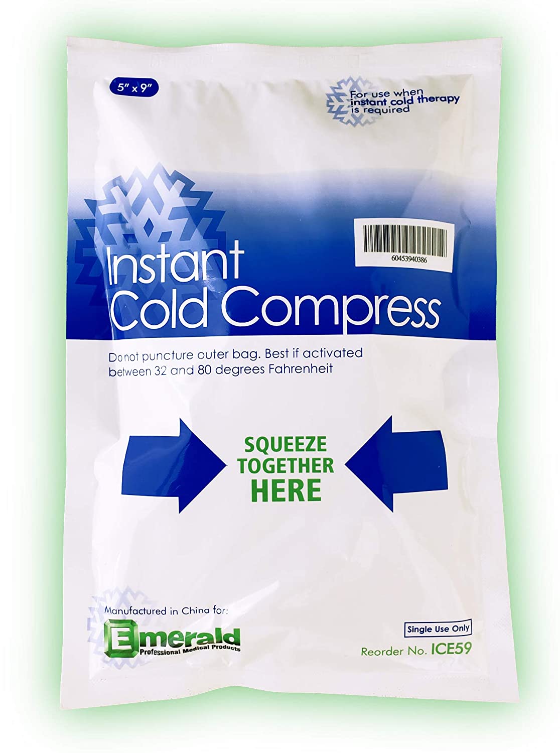ICE59 Emerald Instant 5` x 9` Cold Packs