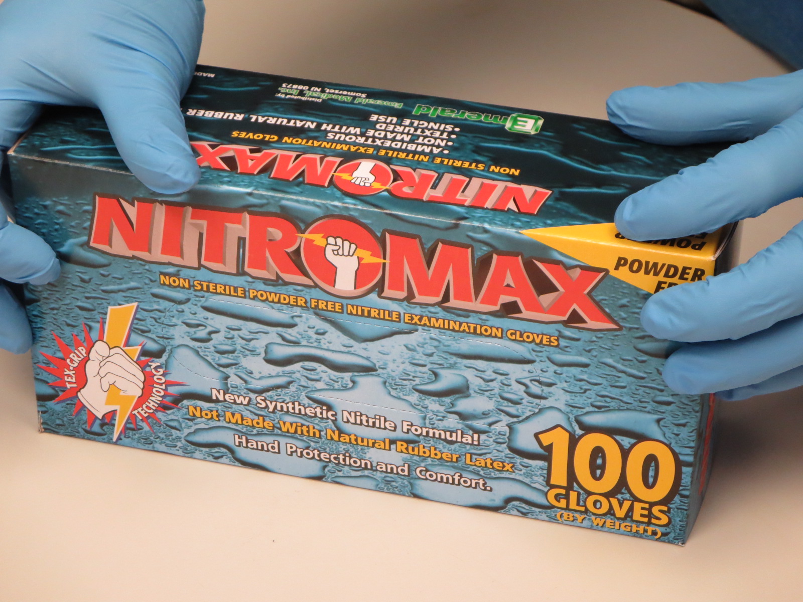 Emerald 5-mil NitroMax Powder-Free Blue Nitrile Exam Gloves