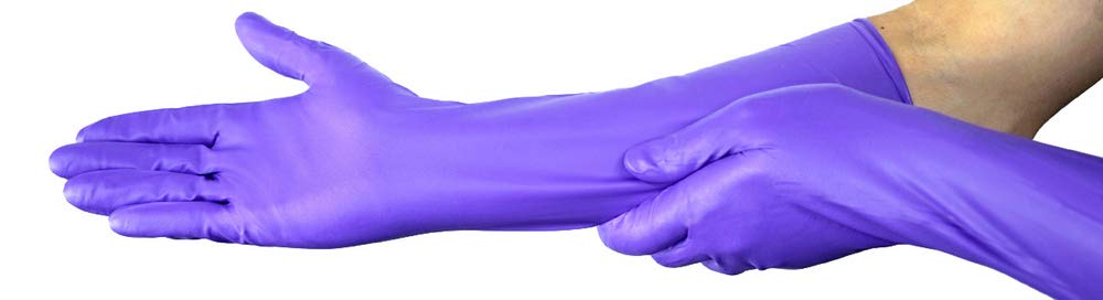 Halyard® Health Purple Nitrile Max Disposable Powder-Free 16-inch Nitrile  Exam Gloves