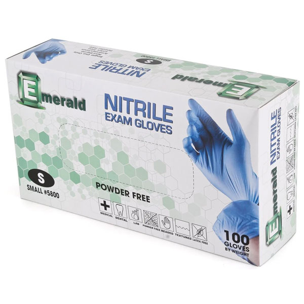 Emerald 3-mil Powder-Free Latex-Free Nitrile Exam Gloves