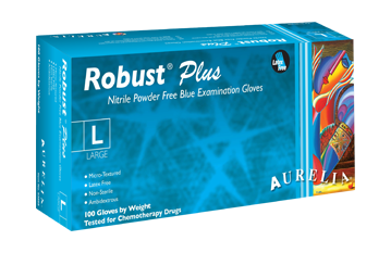 6388 Aurelia® Robust™ Plus Extended Cuff Disposable Powder-Free Nitrile  Exam Gloves