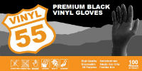 Emerald 55 Black 5.5-mil Powder-Free General Purpose Vinyl Gloves 