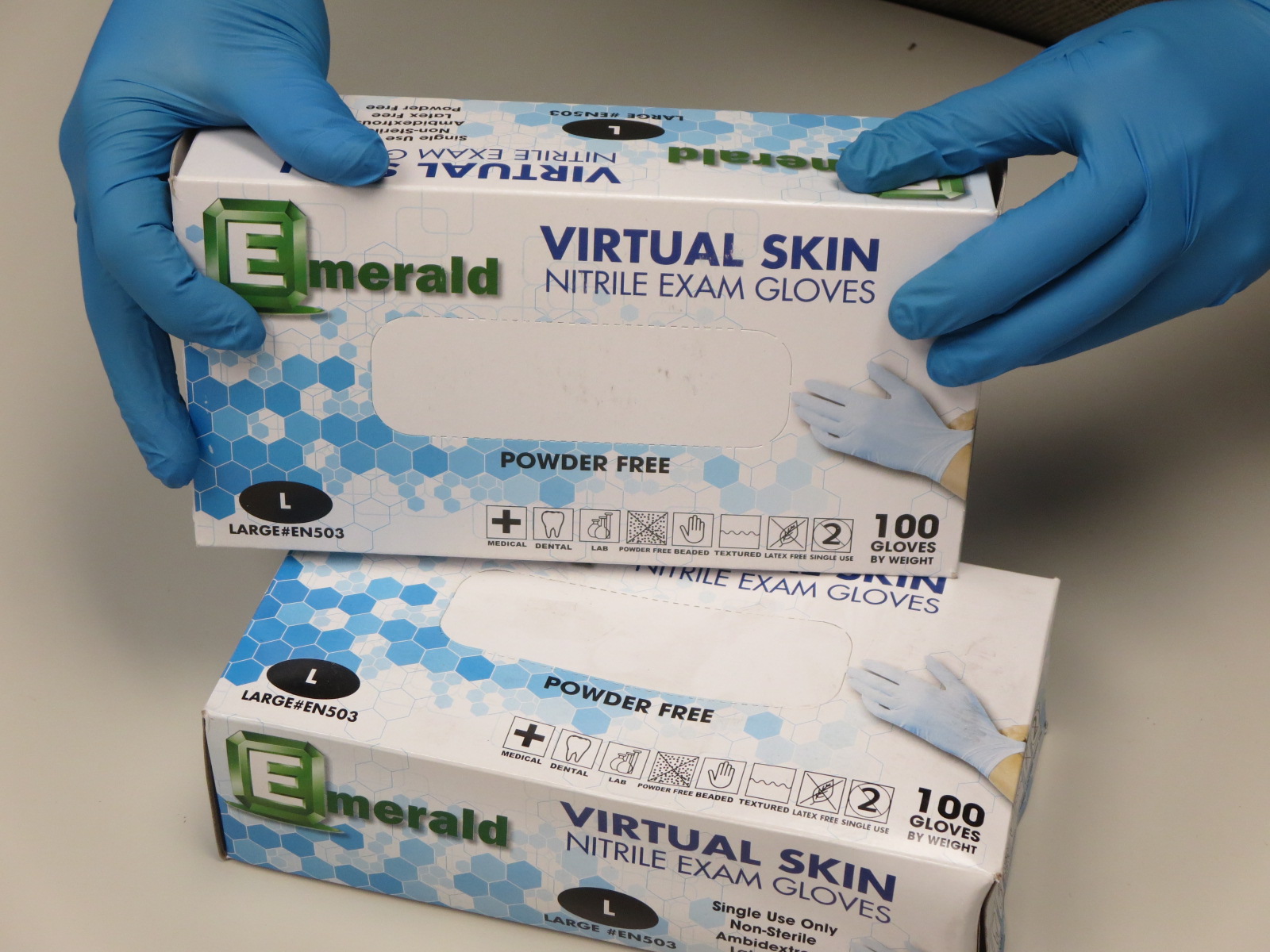 Emerald 4-mil Virtual Skin Powder-Free Latex-Free Nitrile Exam Gloves