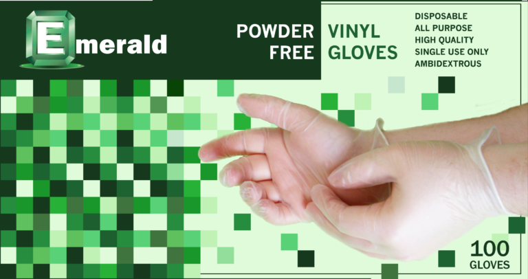Emerald Shannon Powder-Free 4-Mil General Purpose Vinyl Gloves 