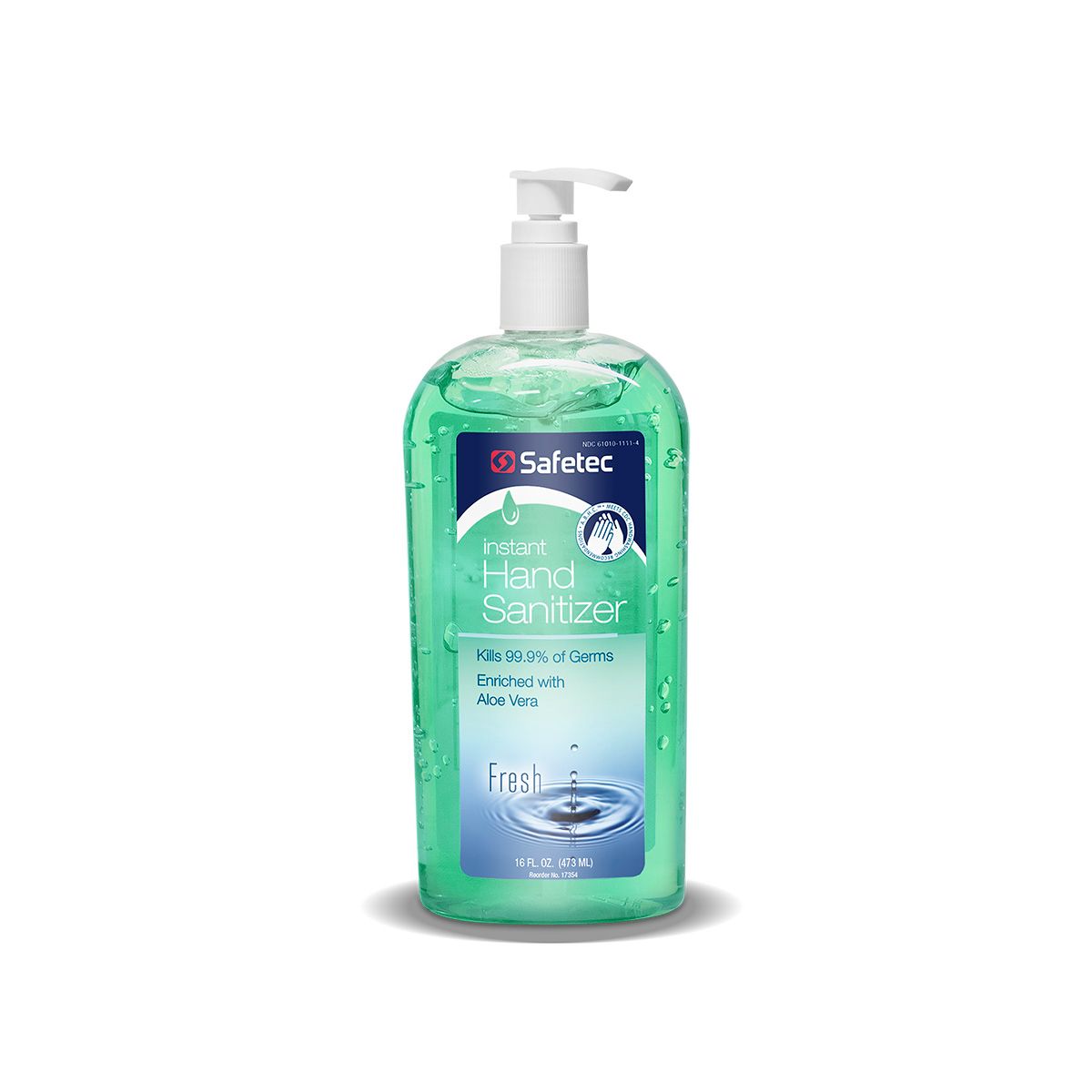 17354 Safetec® 66.5% ethyl alcohol with aloe vera Hand Sanitizer (16-oz pump bottle)
