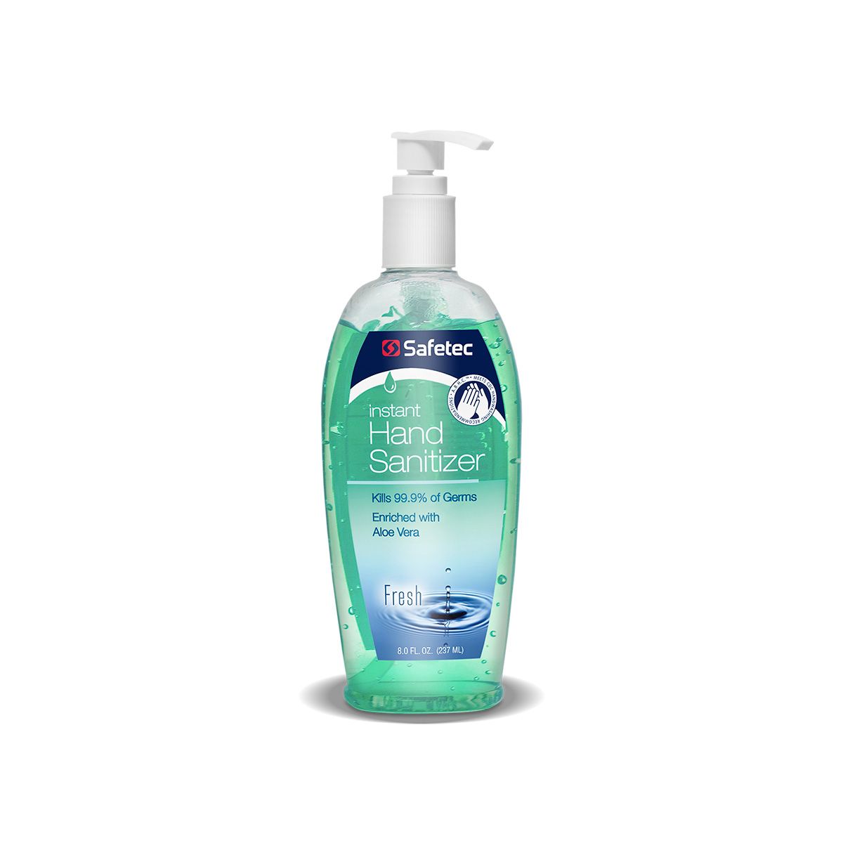 17371 Safetec® 66.5% ethyl alcohol with aloe vera Hand Sanitizer (8-oz pump bottle)