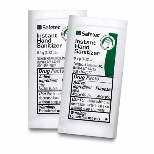 17376 Safetec® Hand Sanitizer 66.5% ethyl alcohol with aloe vera (.9 gram)