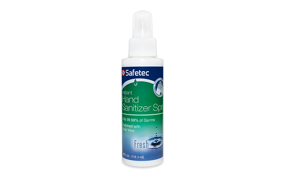 34418 Safetec® 4-oz Instant Hand Sanitizer Spray Bottle
