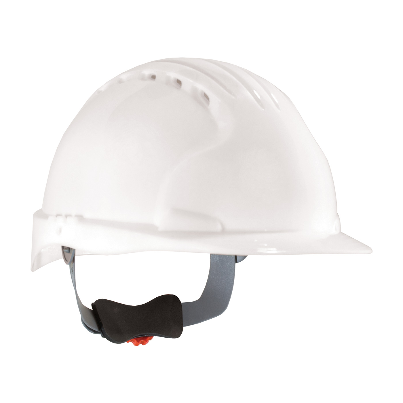 280-EV6151V PIP® JSP® Evolution® Deluxe 6151 Standard Brim, Vented Hard Hat with HDPE Shell, 6-Point Polyester Suspension and Wheel Ratchet Adjustment - White