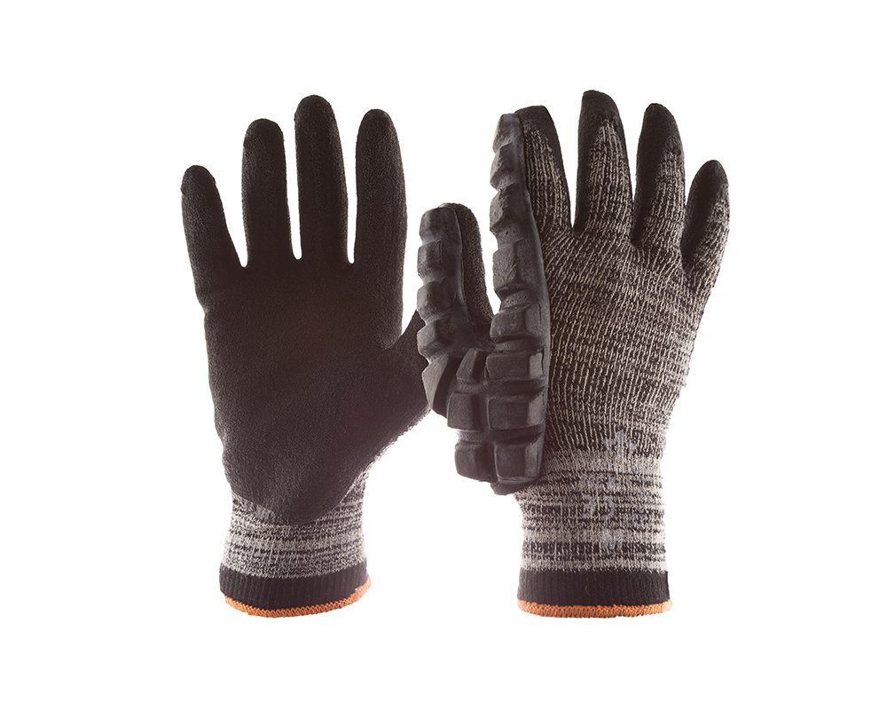 IMPACTO DP470031 Hammer Gloves,M,Gray/Black,PR 
