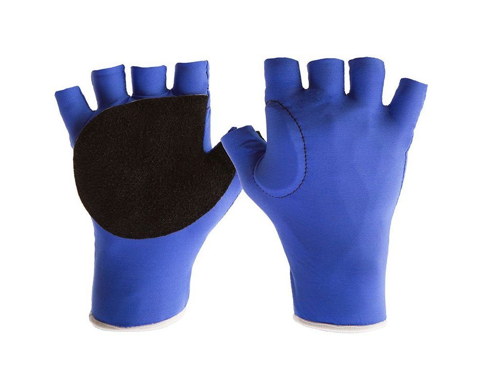 #ER502LS Impacto® Ergotech Half Finger Anti-Impact Vibration Reducing Glove made of lycra spandex with black suede leather cover