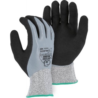 Majestic Emperor Penguin Winter Lined Nitrile Dipped Glove: 15