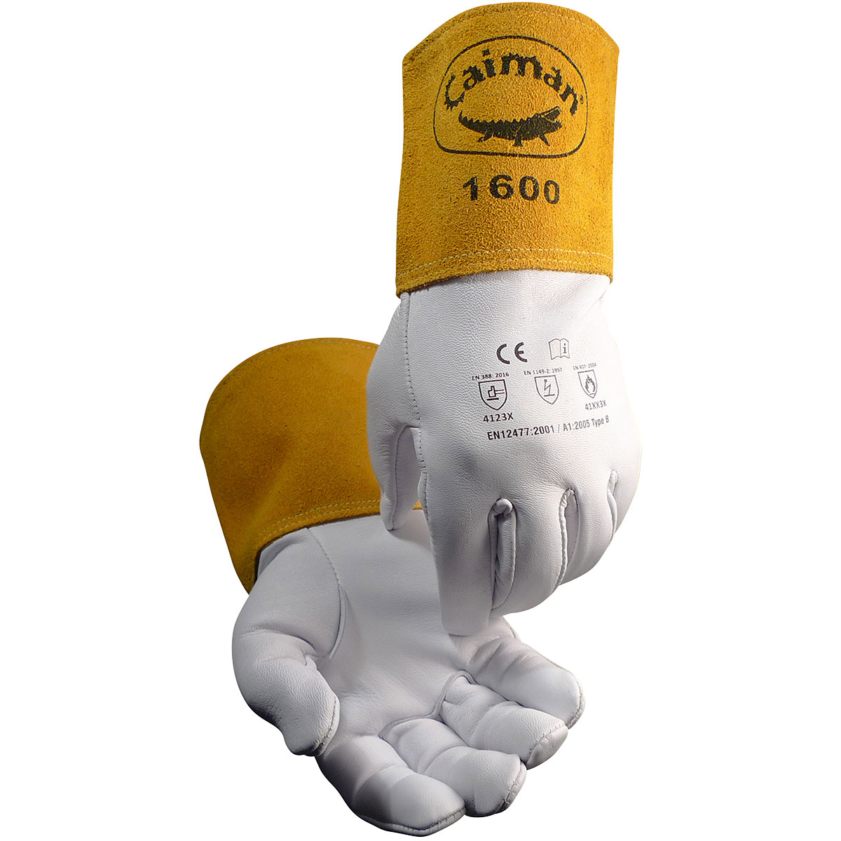 1600 Caiman® Goat Grain Unlined 4-in Cuff TIG Welding Gloves