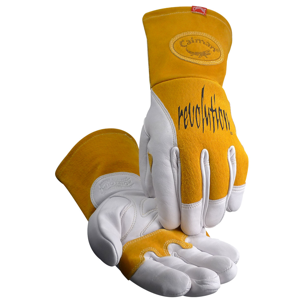 1810 Caiman® Cow Grain Unlined Palm 2-Layer Insulated Back MIG/Stick Welding Gloves