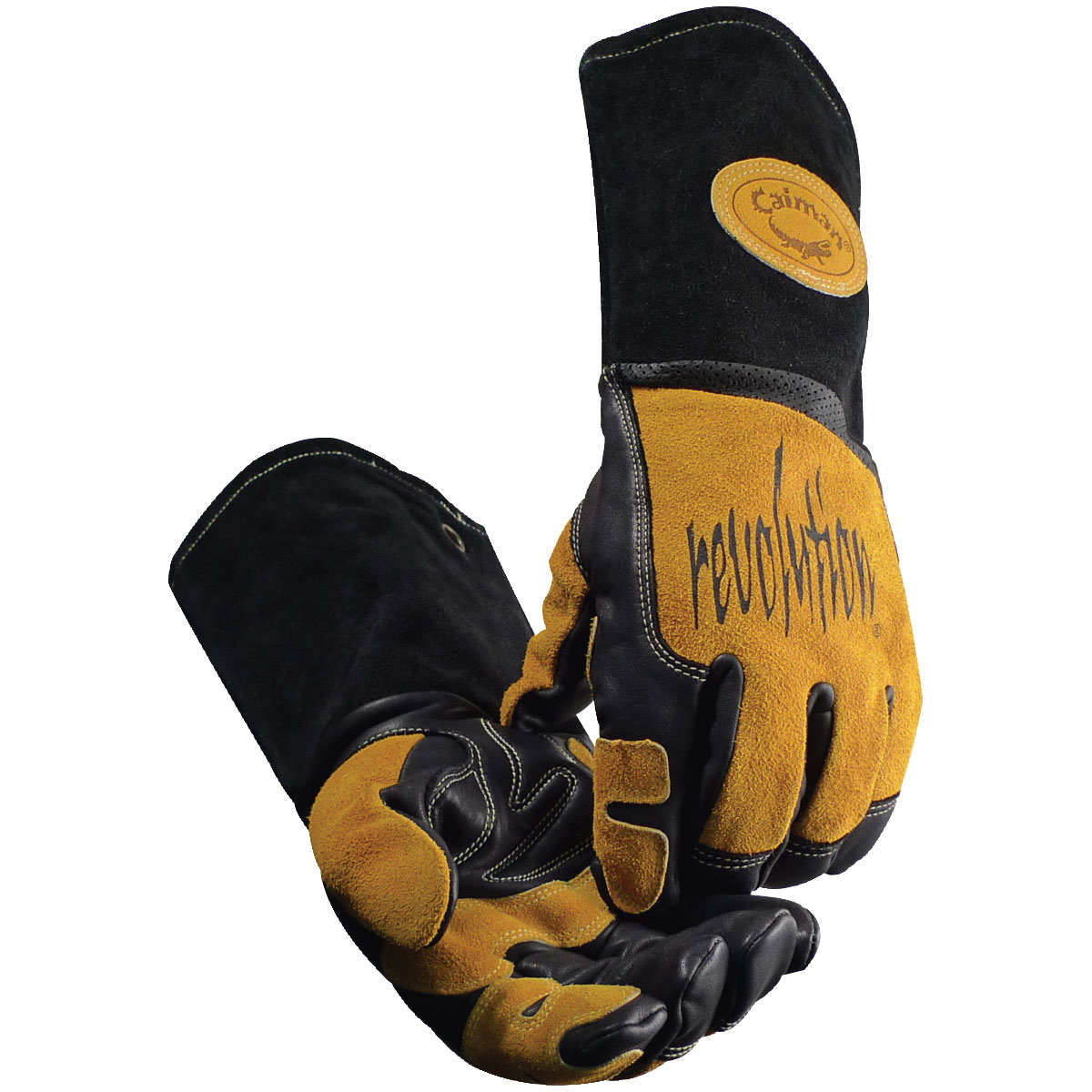 1832 Caiman® Revolution Premium Top Grain Leather FR Fleece Lined MIG/Stick Welding Gloves