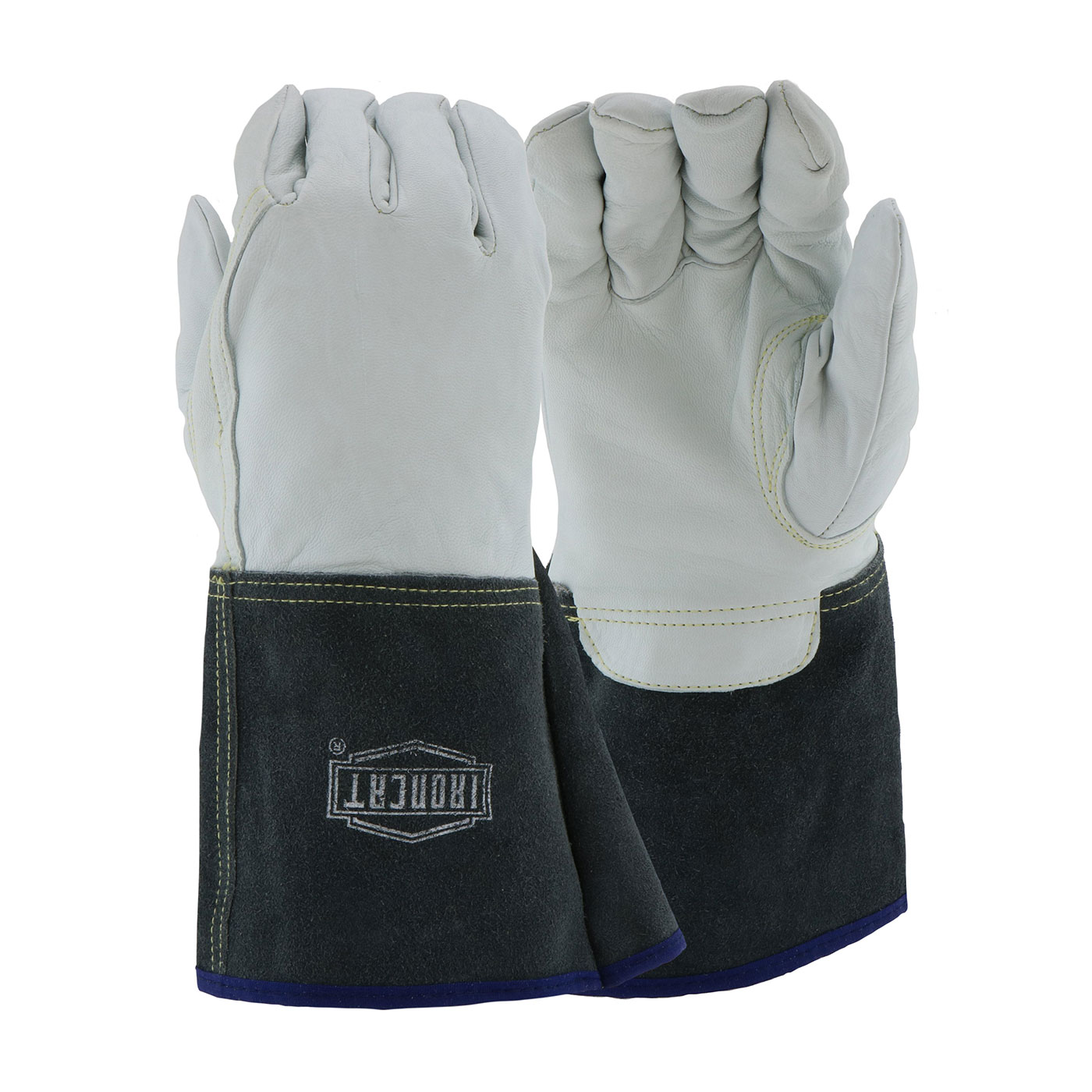 6144 PIP® Ironcat Premium Top Grain Kidskin Leather Cut-Resistant Tig Welder's Glove with Kevlar Stitching and 4-inch Split Leather Gauntlet Cuff
