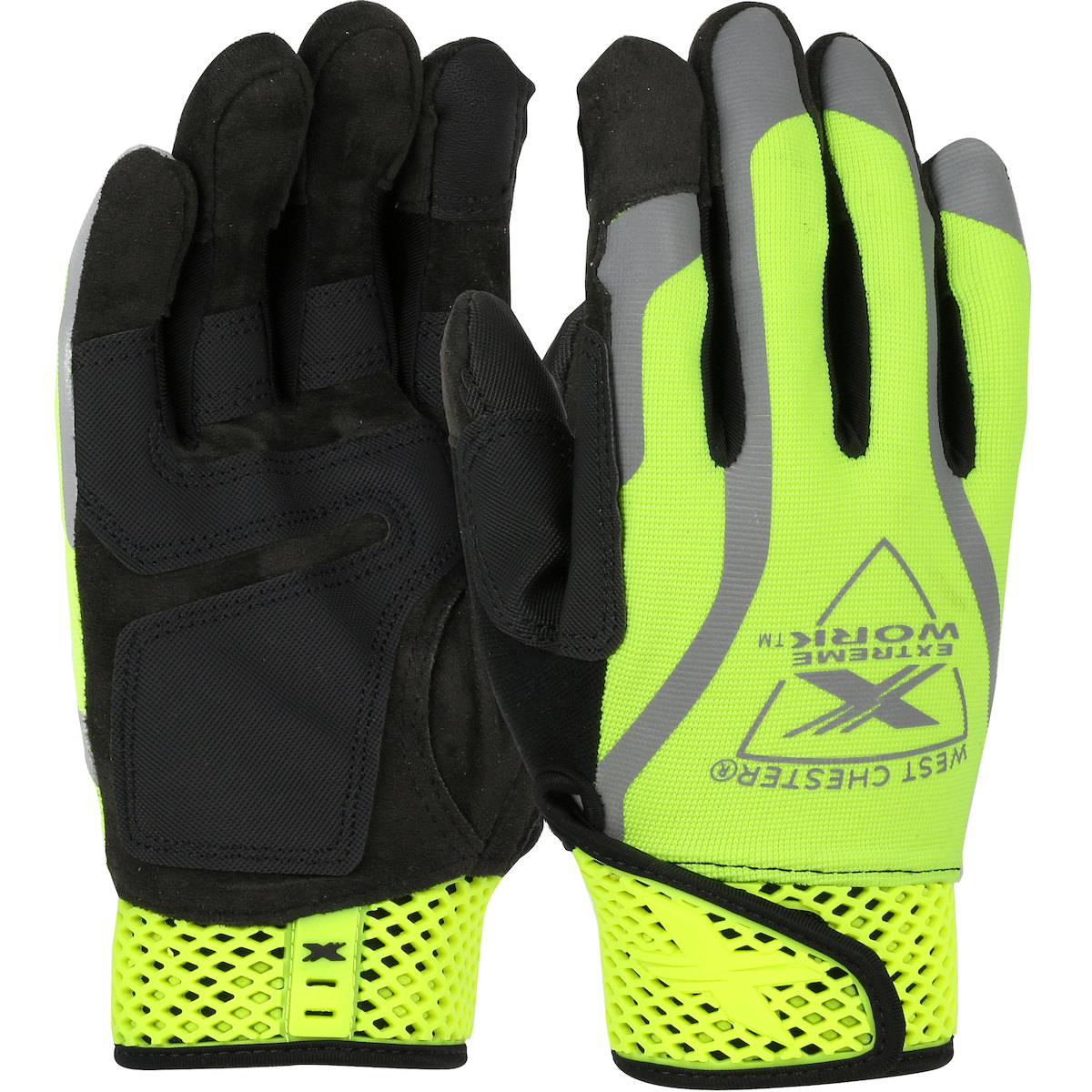 89308 PIP® West Chester® Extreme Work® VizX™ Gloves - Hi-Viz Yellow