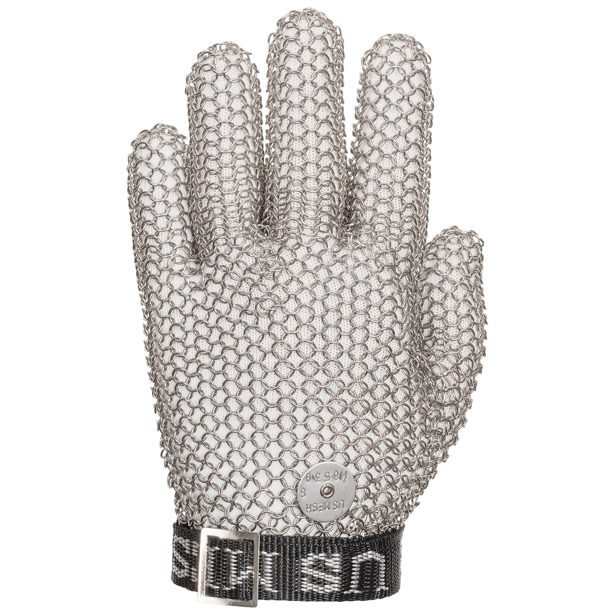 USM-1190 US Mesh® Stainless Steel Mesh Glove with Reinforced Finger Crotch and Adjustable Straps - Forearm Length