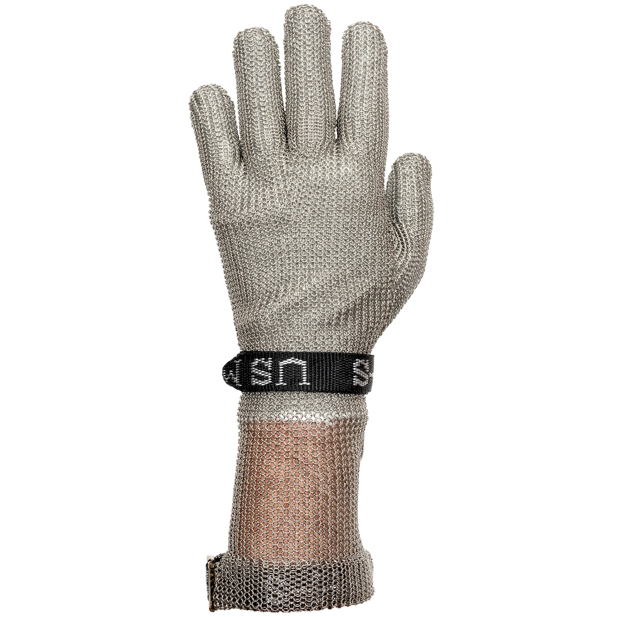 USM-1305 US Mesh® Stainless Steel Mesh Glove with Adjustable Snap-Back Strap Closure - Forearm Length