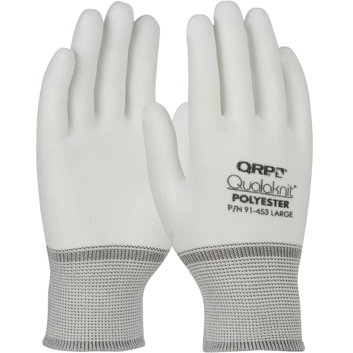 #91-4 PIP® QRP® Qualaknit® Seamless Knit Stretch Polyester Clean Environment Gloves
