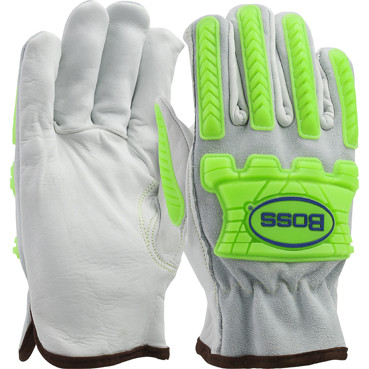 997KB PIP® Boss Top Grain Split-Back Anti-Impact Cowhide Leather Drivers Glove w/ Keystone Thumb 