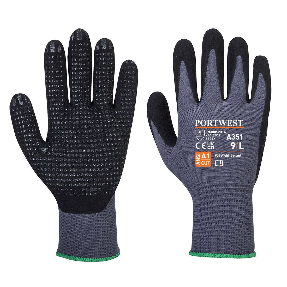 A351 Portwest® Dermiflex Plus A1 Grippy Work Gloves