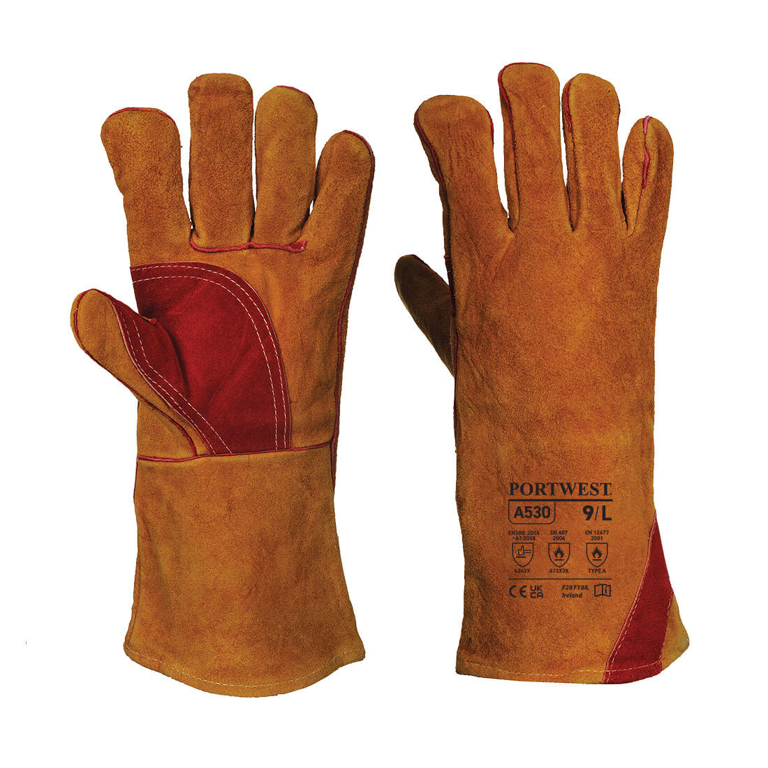 A530 Portwest® Reinforced Welding Gauntlet Gloves
