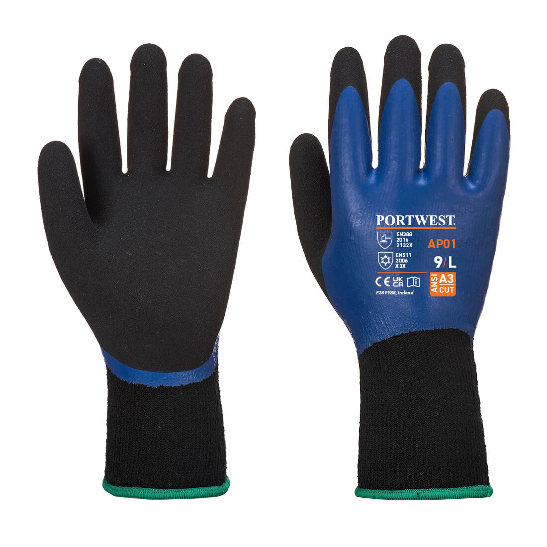 Coated Waterproof Winter Work Gloves - ANSI/ISEA 105-2016 Cut Level A5