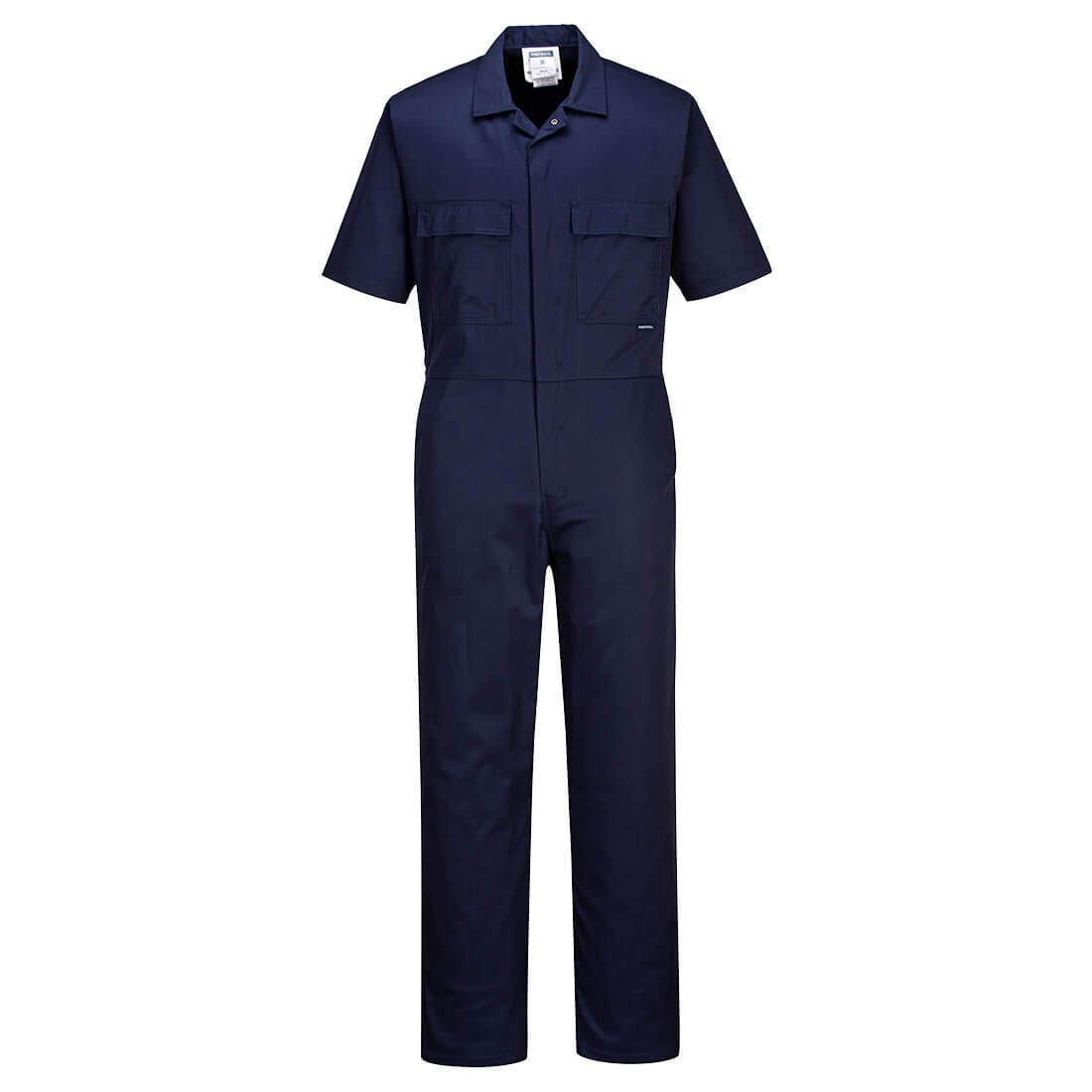 S996 Portwest® Short Sleeve Navy 65/35 Industrial Coveralls