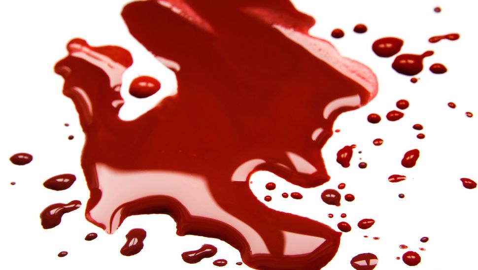 a close-up of blood