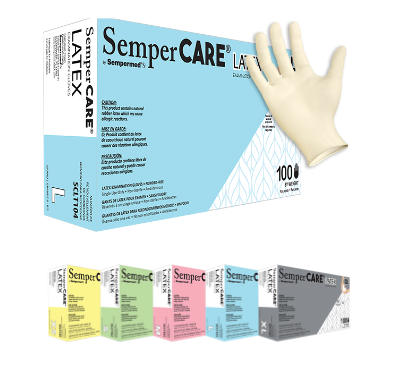 Sempermed® SemperCare® PF Latex Exam Gloves