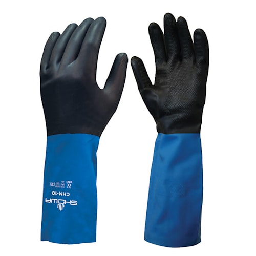 CHM Showa® Unsupported Chemical-Resistant Neoprene Over Natural Rubber Gloves