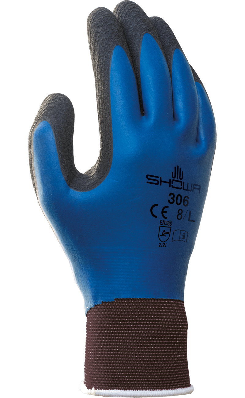 Showa® 306 Foam Latex Coated Seamless Knit Gloves