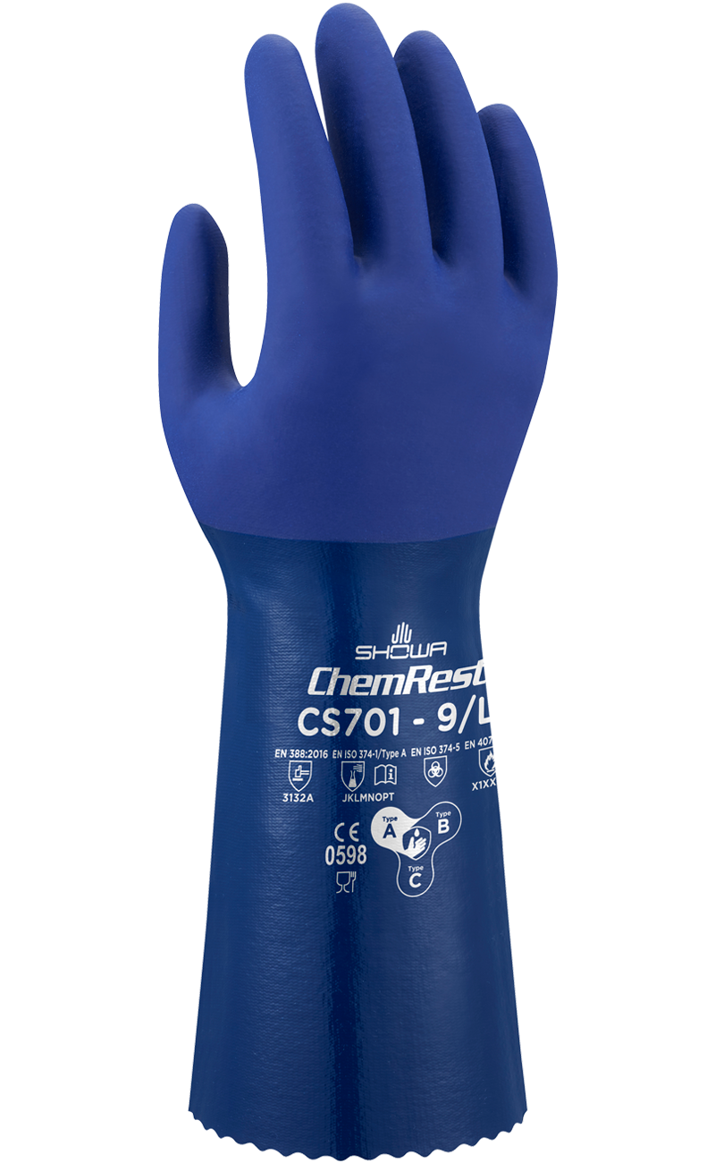 Showa® Atlas® CS701 Double Coated 14-inch Length Nitrile Gloves -