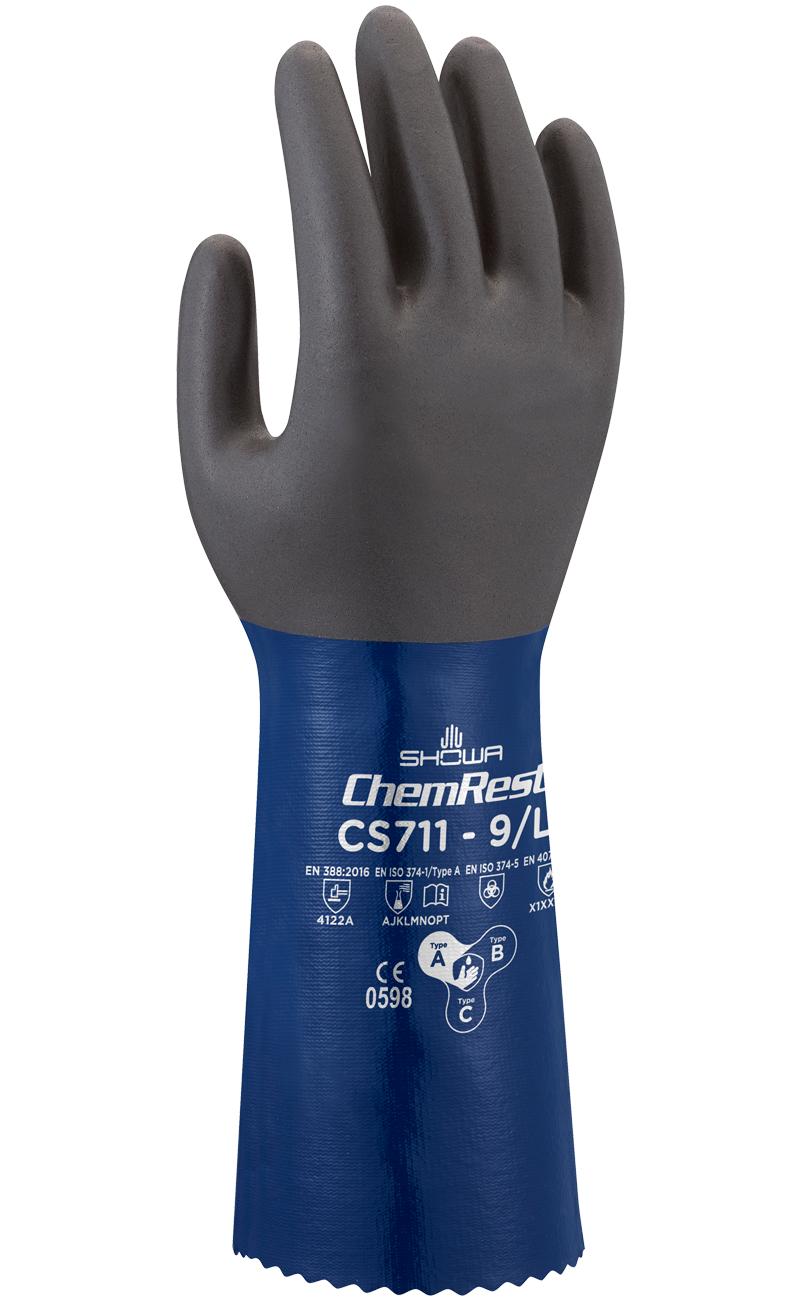 Showa® Atlas® CS711 Double Coated 14-inch Length Nitrile Gloves -