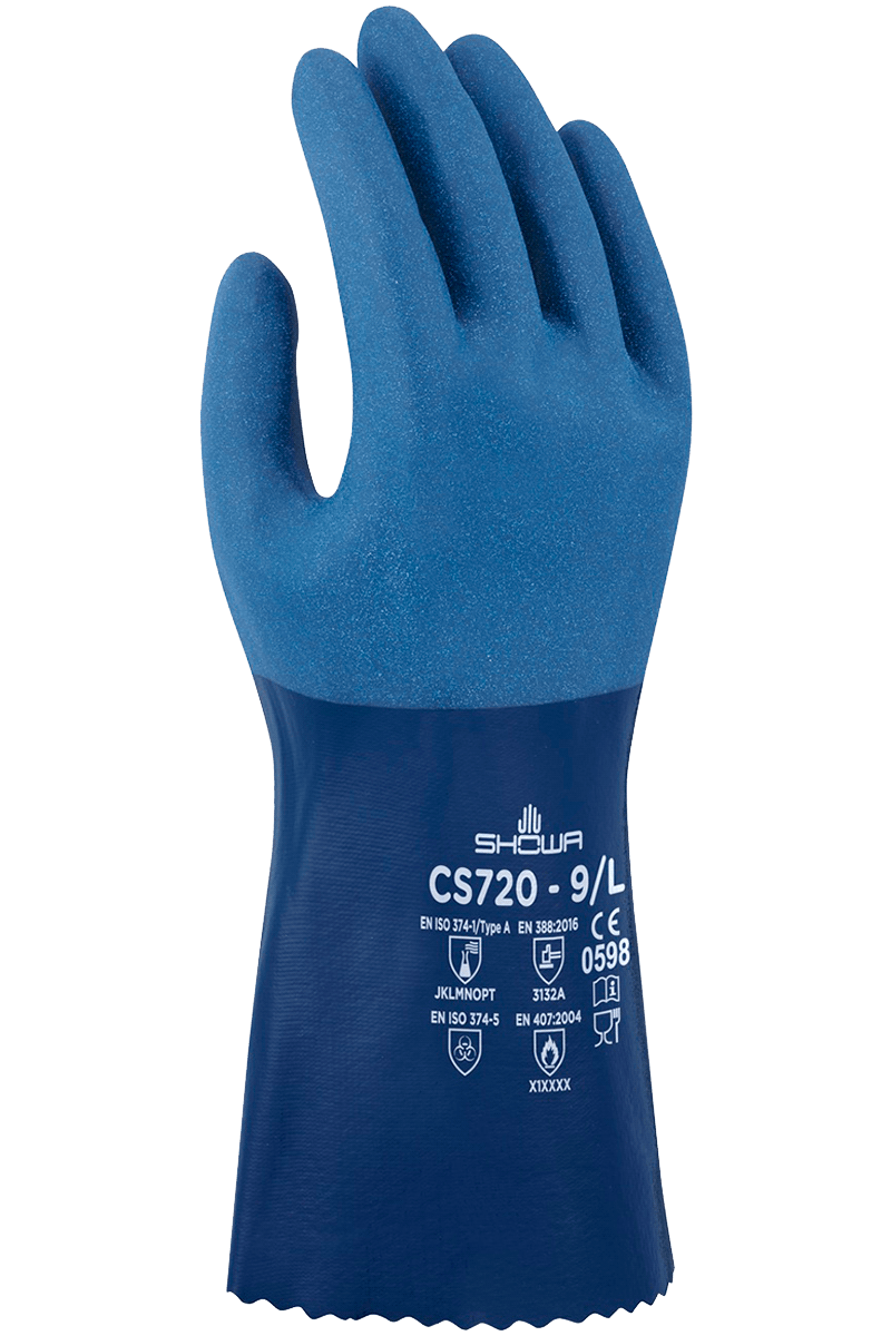 Showa® Atlas® CS720 Double Coated 12-inch Length Nitrile Gloves -