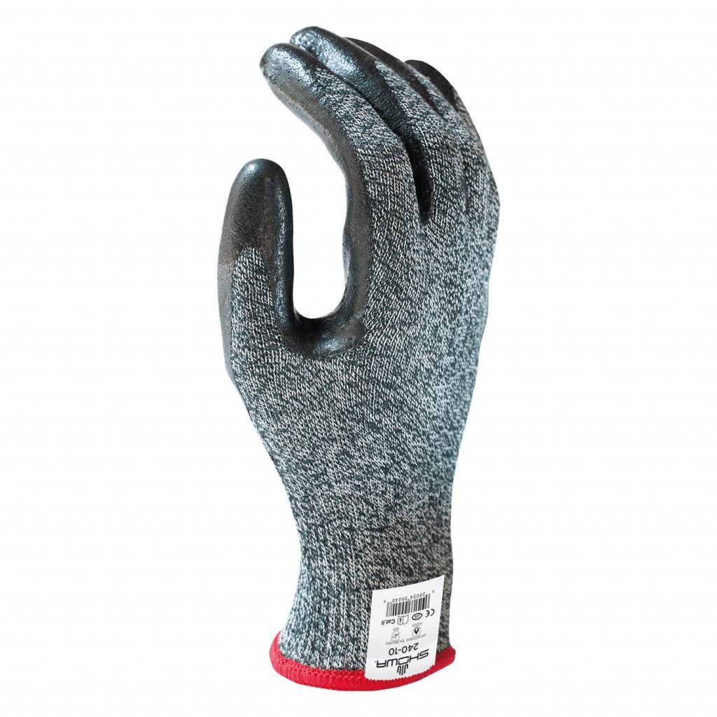 Showa® 240 flame resistant level 2 arc flash A4 cut resistant gloves with neoprene palm coating